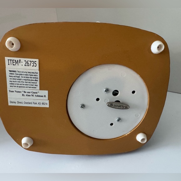 Disney’s Beauty & the Beast “Be Our Guest” Musical Snowglobe Rare Vintage - Picture 9 of 9